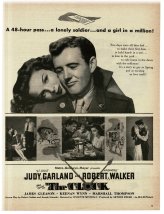 Silver Screen Treasures: 1945 The Clock Judy Garland Robert Walker Promo Print Ad