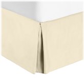 Cream Pleated Tailored Bed Skirt - 14" Drop Dust Ruffle, Twin XL Size