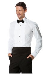 Lay Down Collar Tuxedo Dress Shirt with Bow Tie by Boltini Italy