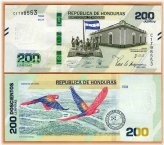 Independence Commemorative 200 Lempiras Paper Money of Honduras (2021)