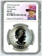 Queen Elizabeth Silver Maple Leaf Coin - 2023 Edition