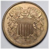 1866 Two Cent Piece - Brilliant Uncirculated
