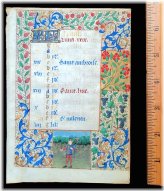 April in Medieval France: A Rare Manuscript Calendar Leaf with Miniatures