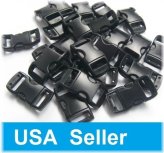 Curved Black Buckles with 0.5 Inch Width