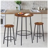 Rustic Pub Table Set with Bar Stools