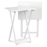 Compact Wood Folding Tables Set