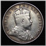 Canadian Silver Five Cents Coin - 1910