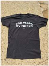 Blessed Friend" Black Short Sleeve T-Shirt