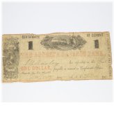 Augusta Georgia $1 Obsolete Note - Series 1861 #45653F