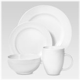 Elegant Beaded Rim Dinnerware Set