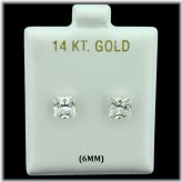 Golden Square Stud Earrings