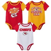Chiefs Infant Boys' 3-Pack Bodysuit - 6-9M