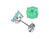 Emerald Glow Stud Earrings