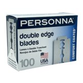 Comfort Coated Double Edge Razor Blades by PERSONNA - 100 Pack