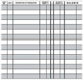 Large Print Checkbook Transaction Register