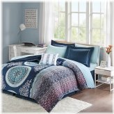 Navy Blaire Comforter and Sheet Set