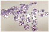 Lavender Princess Cut Square Gemstones