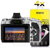 Khaos Tempered Glass Screen Protector Set for Olympus OM-D E-M1 Mark II