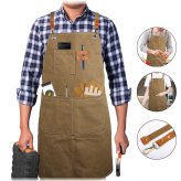 Canvas Work Apron with Multiple Pockets for Men