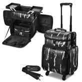 Soft Sided Crocodile Rolling Makeup Train Case