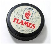 Flames of the Ice Autographed Puck