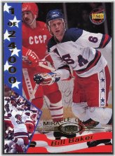 Miracle On Ice Commemorative Autographed Hockey Card by Bill Baker