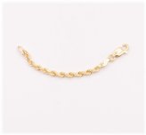 10K Yellow Gold Rope Chain Extender Pendant