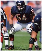 Chicago Bears Vintage Football Portrait of Brian Urlacher