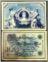 German Empire 100 Mark Banknote - Circa 1908