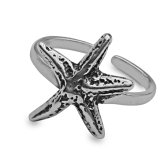 Starfish Silver Toe Ring