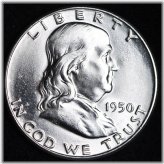 1950 Silver Franklin Half Dollar - Gem BU Uncirculated