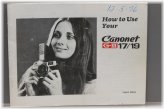 Canonet G-III 17 / 19 English Instruction Manual