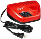 Red Lithium-Ion Charger for Milwaukee M12 12 Volt Batteries