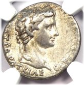 Ancient Roman Silver Denarius - Augustus Era (27 BC - 14 AD) - NGC Certified VF