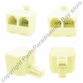 Phone Line Splitter - 6-Wire, 2-Way RJ12 Connector