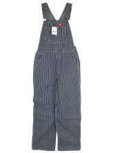 Hickory Stripe Bib Jumpsuit with Multiple Pockets and 100% Cotton Fabric