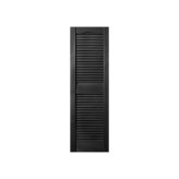 Black Vinyl Louvered Shutters by Plastic Development Group