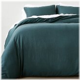 Deep Sea Linen Blend Duvet Cover & Sham Set