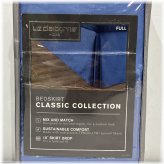 Blue Cotton Blend Bedskirt
