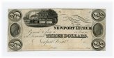 Newport Lyceum $3 Banknote