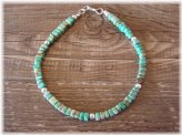 Turquoise Square Strung Bracelet by D. Jake