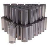 Black Pop Top Medicine Containers - 50 Pack