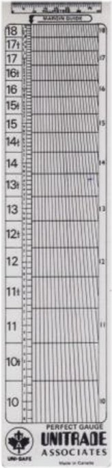 Transparent Stamp Perforation Gauge by Unitrade