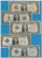 Vintage Blue Seal Silver Certificates