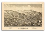 Unadilla New York 1887 Historic Panoramic Town Map - 16x24
