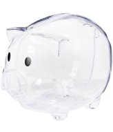 Clear Coin Keeper Piggy Bank