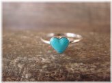 Turquoise Heart Zuni Ring