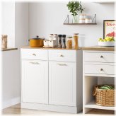 Tilt Out Trash Cabinet with Hidden Recycling Storage