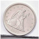 1875-S Twenty Cent Piece - AU Details, Cleaned & Damaged (#51281-L)