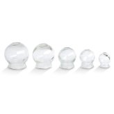 Glass Pressure Cups for Therapeutic Massage and Acupuncture